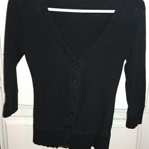 Black V-Neck Cardigan